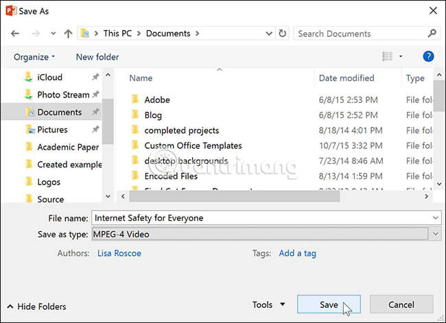 Picture 4 of PowerPoint 2016: Sharing Presentations Online