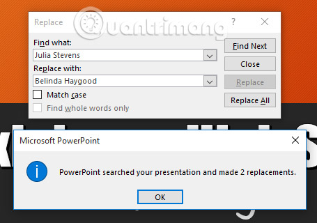 Picture 8 of PowerPoint 2016: Using the Find & Replace Feature