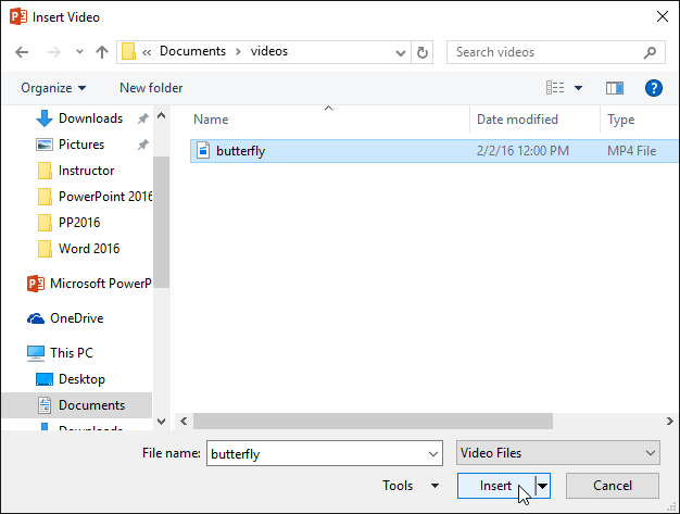 PowerPoint 2019 (Part 19): Inserting Video Picture 2
