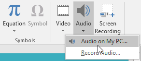 PowerPoint 2019 (Part 20): Inserting Audio Picture 1