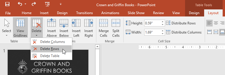 PowerPoint 2019 (Part 21): Tables Picture 10