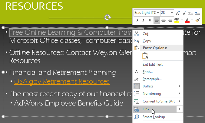 PowerPoint 2019 (Part 29): Link Picture 1