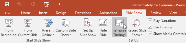 PowerPoint 2019 (Part 31): Rehearsing and Recording Your Presentation Picture 1