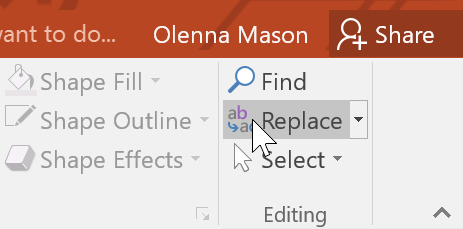 PowerPoint 2019 (Part 9): Using Find & Replace Picture 4