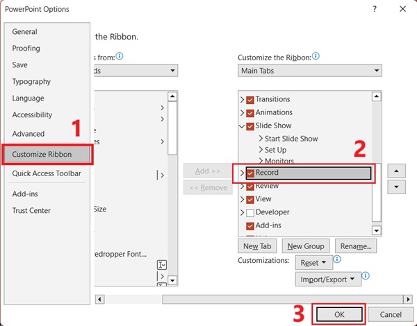 PowerPoint has no Recording how to fix? Picture 3