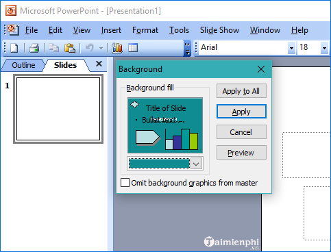 images 4 of PowerPoint - Inserting background images into slides is simple and easy.