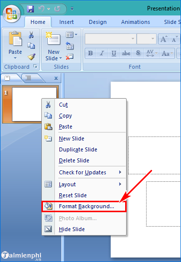 images 5 of PowerPoint - Inserting background images into slides is simple and easy.
