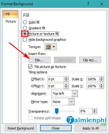 images 6 of PowerPoint - Inserting background images into slides is simple and easy.