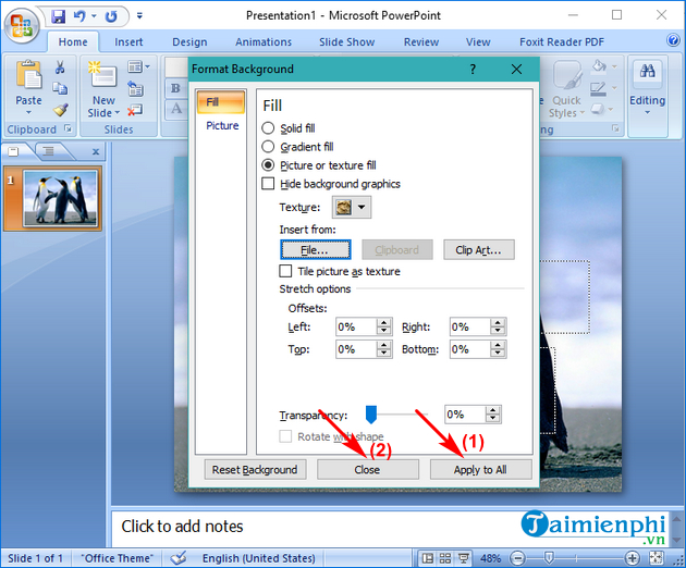 images 8 of PowerPoint - Inserting background images into slides is simple and easy.
