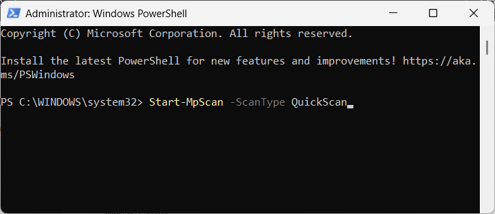 Instructions on using PowerShell to scan for viruses on Windows Picture 6