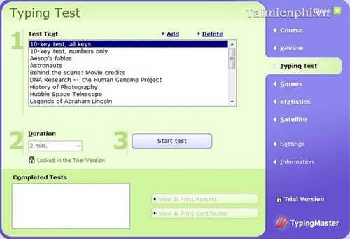 Picture 12 of Practice typing with 10 fingers, effective 10-finger typing practice software.