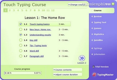 Picture 8 of Practice typing with 10 fingers, effective 10-finger typing practice software.
