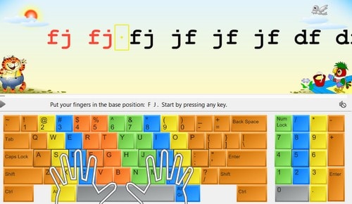 Picture 1 of Practice typing with 10 fingers using Portable RapidTyping, improve your typing speed.