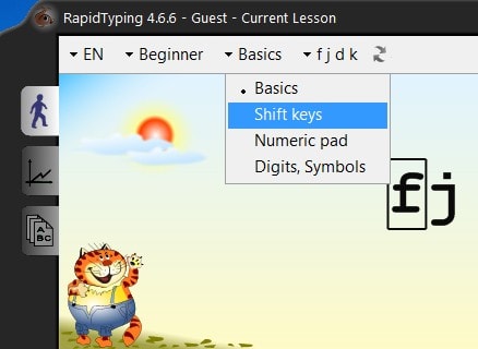 Picture 4 of Practice typing with 10 fingers using Portable RapidTyping, improve your typing speed.