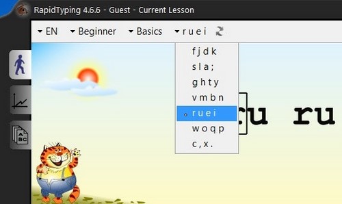 Picture 5 of Practice typing with 10 fingers using Portable RapidTyping, improve your typing speed.