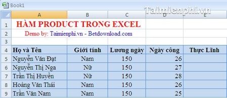 PRODUCT function in Excel, syntax, usage Picture 2