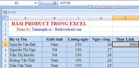 PRODUCT function in Excel, syntax, usage Picture 3