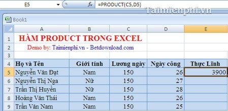 PRODUCT function in Excel, syntax, usage Picture 4
