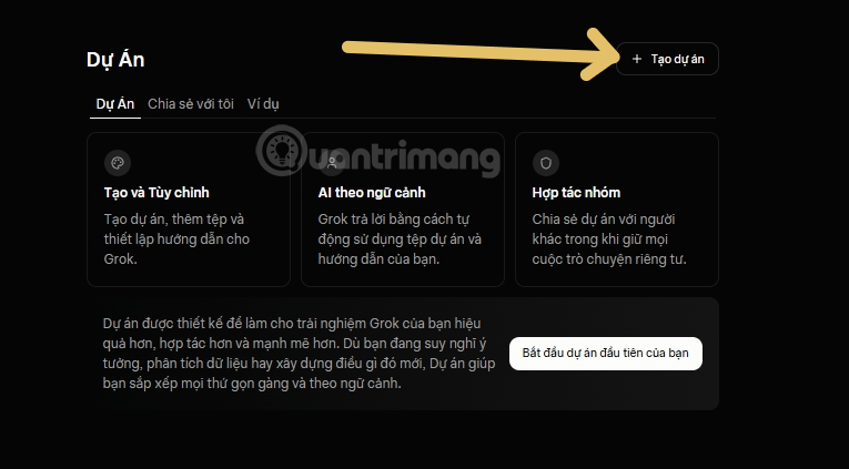 What is the Project feature in Grok AI? How to effectively manage your projects with Grok. Picture 2