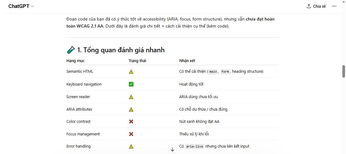 Accessibility check prompt for code Picture 1