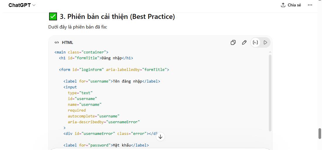 Accessibility check prompt for code Picture 10