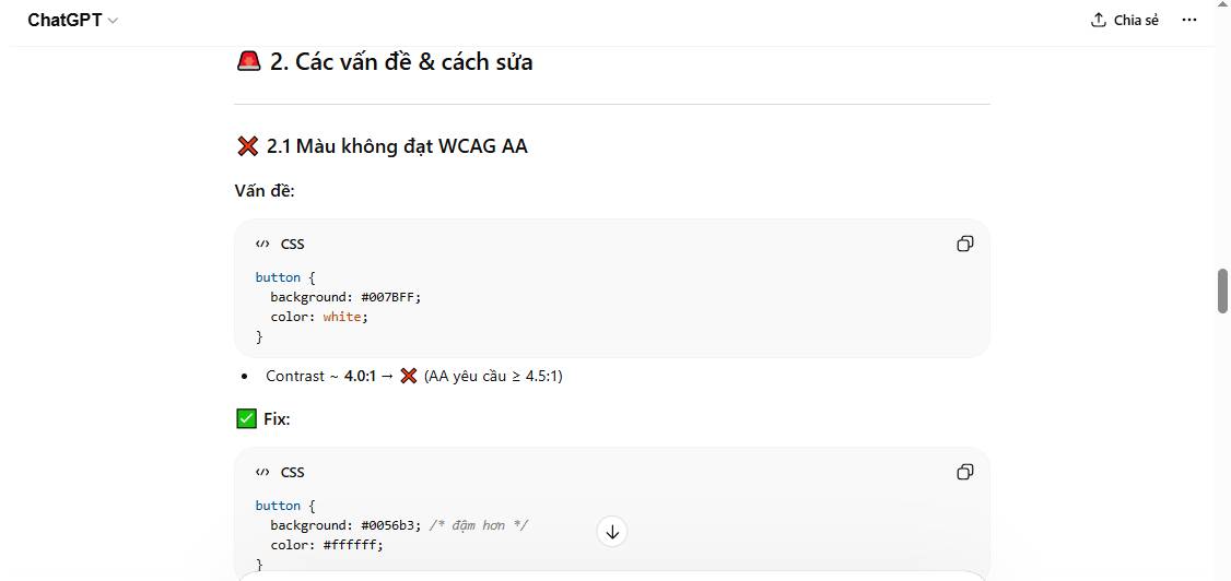 Accessibility check prompt for code Picture 2