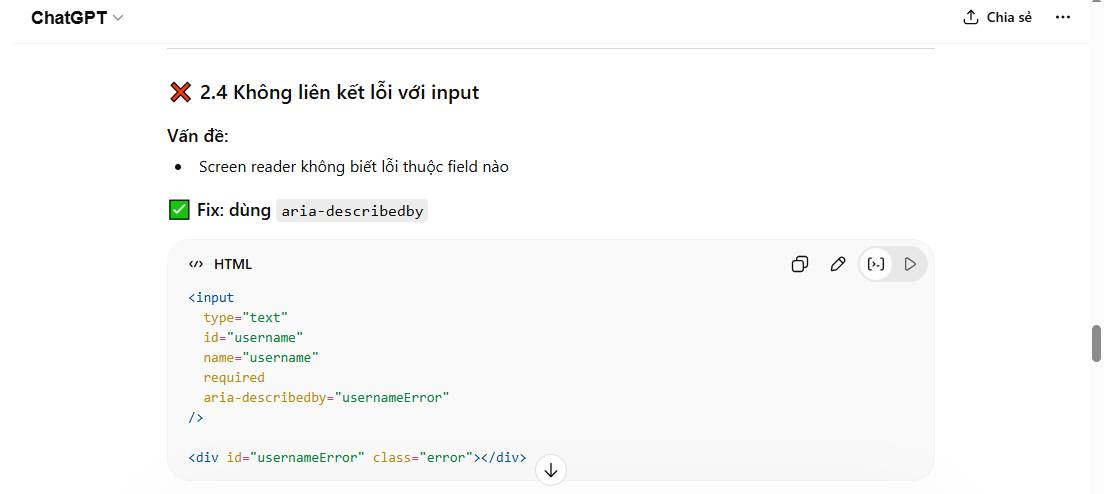 Accessibility check prompt for code Picture 5
