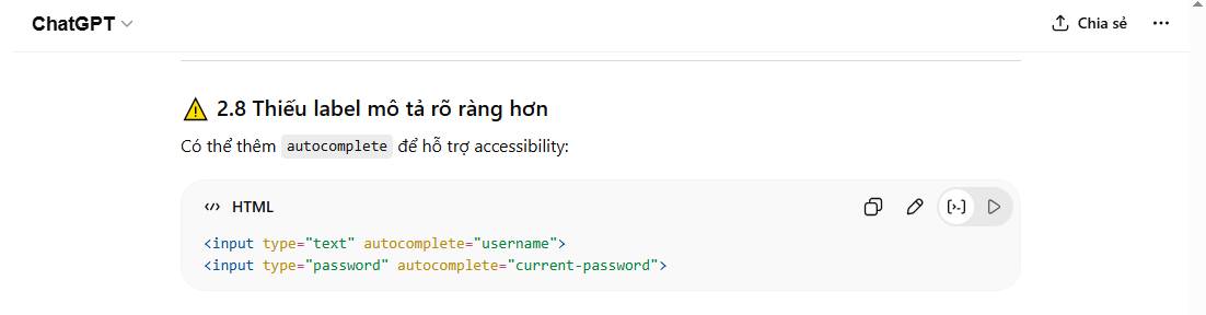 Accessibility check prompt for code Picture 9