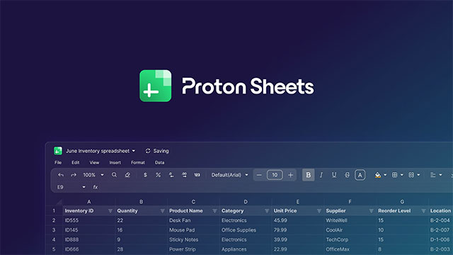 Proton Sheets Launches: An Encrypted Spreadsheet to Replace Excel and Google Sheets Picture 1