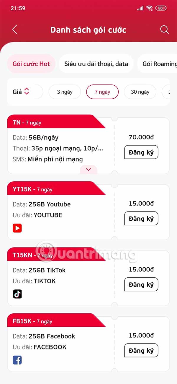 Hurry up and buy data packages on My Viettel to receive great deals from Grab Picture 3