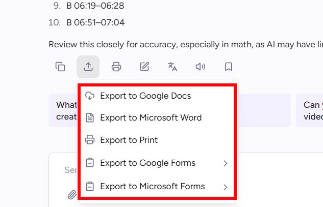 Quickly create multiple-choice quizzes from videos using Magic School AI. Picture 11