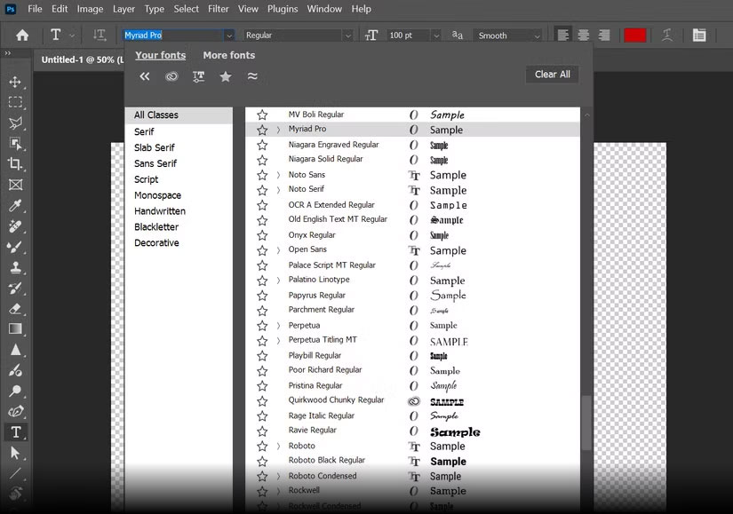 Reasons to use the Font browser feature in Photoshop Picture 1