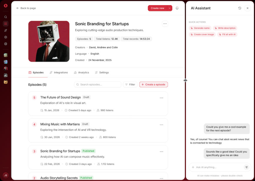 Rebel Audio: An all-in-one AI podcast creation tool for beginners. Picture 3