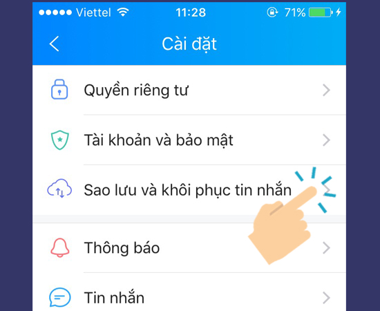 Recover deleted Zalo messages on IOS, Android phones Picture 4
