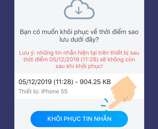 Recover deleted Zalo messages on IOS, Android phones Picture 6