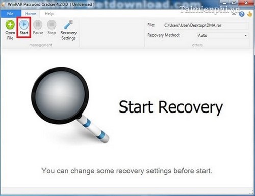 Picture 3 of Recover WinRAR file passwords using WinRAR Password Cracker