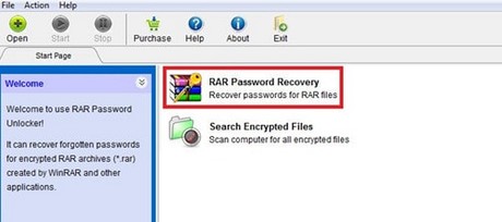 Picture 2 of Recover WinRar password using RAR Password Unlocker