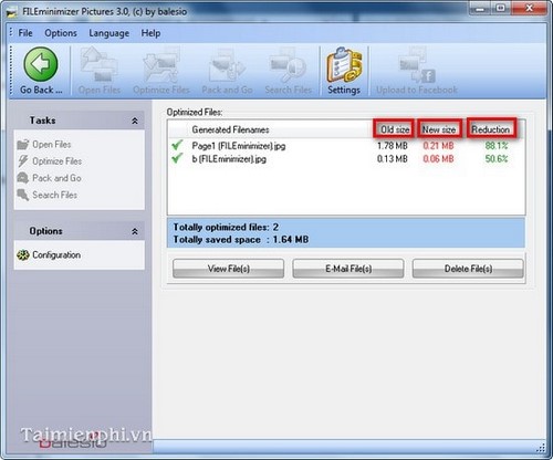 Picture 6 of Reduce image size using FILEminimizer Pictures