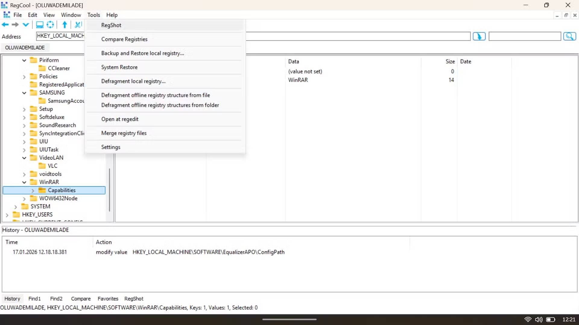 RegCool - A safe Windows Registry editor Picture 10