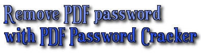 Picture 1 of Remove or delete PDF passwords using PDF Password Cracker.