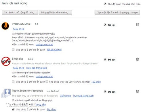 Picture 6 of Remove YouTube Bookmark from Firefox, Chrome, Cốc Cốc, and IE browsers.