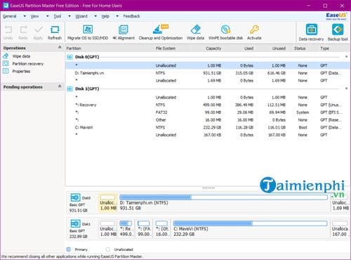 Picture 2 of Repartitioning your hard drive using EaseUS Partition Master will not result in data loss.