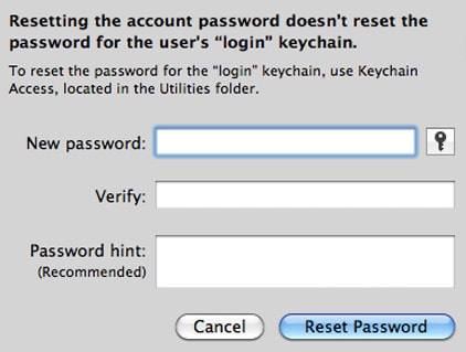 Picture 8 of Reset password, recover login password on Mac