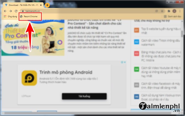 Picture 6 of Restart Chrome with a single, quick click.