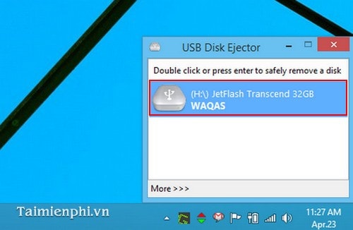 Picture 3 of Safely disconnect the USB device using the USB Disk Ejector.