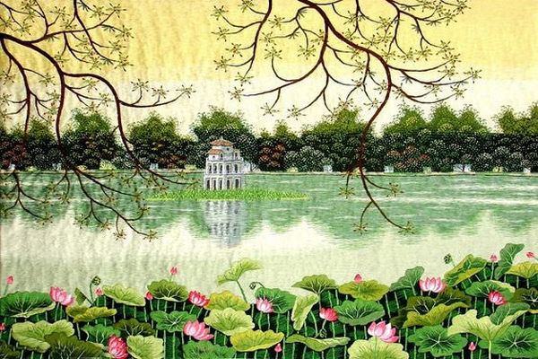 Sample painting of Hanoi in my heart, simple landscape Picture 11