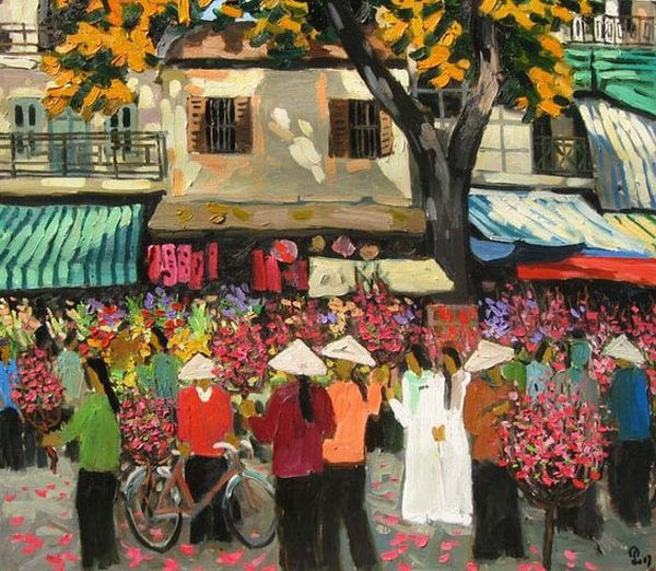 Sample painting of Hanoi in my heart, simple landscape Picture 9