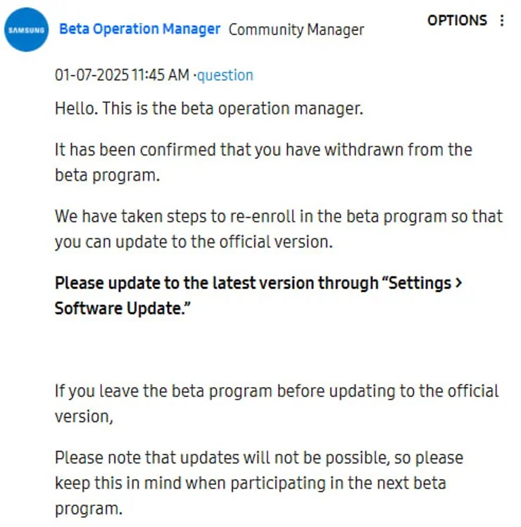 Samsung sends user warning before releasing One UI 7 Picture 2
