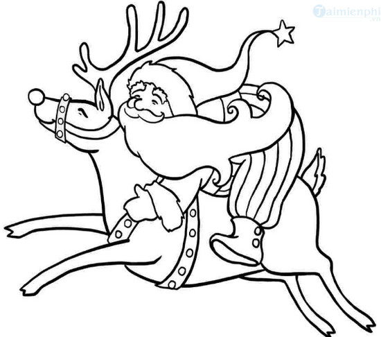Santa Claus, church and pine tree coloring pages for kids Picture 5