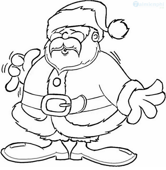 Santa Claus, church and pine tree coloring pages for kids Picture 8